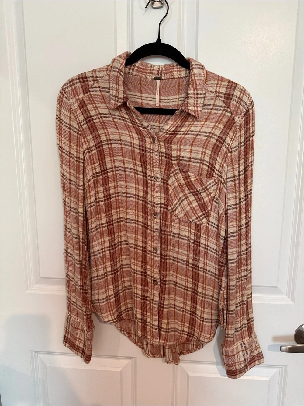 Free People Joplin Plaid Button Down Shirt 💕